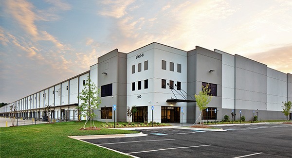A modern warehouse building