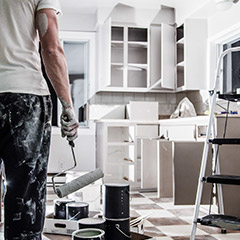 Primed cabinets