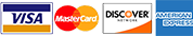 Visa Master Card Discover and American Express