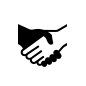 Animated handshake icon