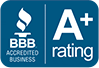 Better Business Bureau Accredited Business A plus rating