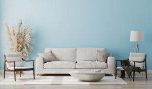 living room that follows color trends in interior paint