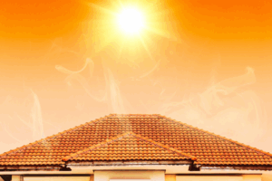 a house under the hot Texas sun